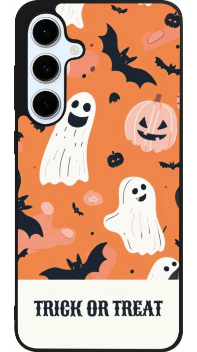 Coque Samsung Galaxy S24 FE - Silicone rigide noir Halloween 2025 Trick treat