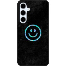 Samsung Galaxy S24 FE Case Hülle - Silikon schwarz Happy smiley irisirt