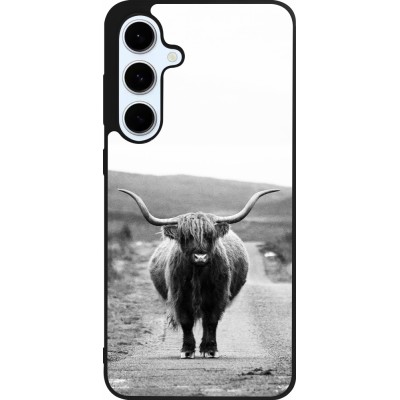 Samsung Galaxy S24 FE Case Hülle - Silikon schwarz Highland cattle