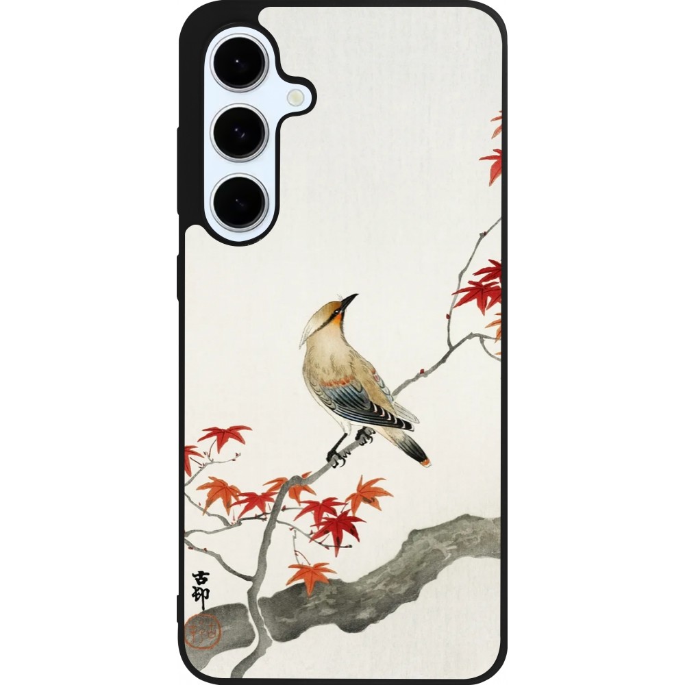 Samsung Galaxy S24 FE Case Hülle - Silikon schwarz Japanese Bird