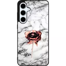 Samsung Galaxy S24 FE Case Hülle - Silikon schwarz Marble Rose Gold