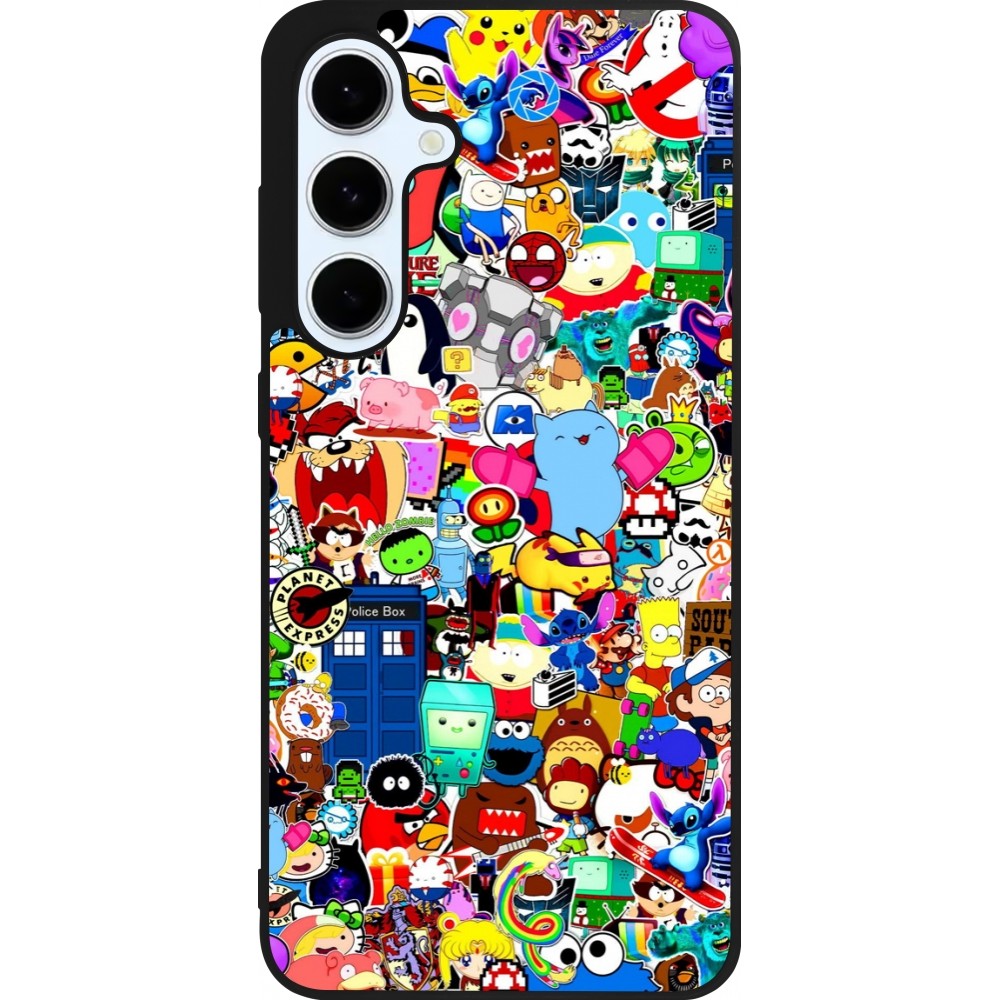 Samsung Galaxy S24 FE Case Hülle - Silikon schwarz Mixed cartoons