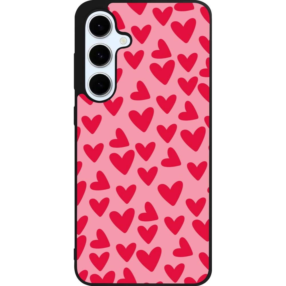 Samsung Galaxy S24 FE Case Hülle - Silikon schwarz Mom 2024 kleine Herzen