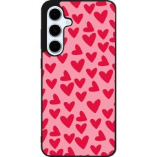 Samsung Galaxy S24 FE Case Hülle - Silikon schwarz Mom 2024 kleine Herzen