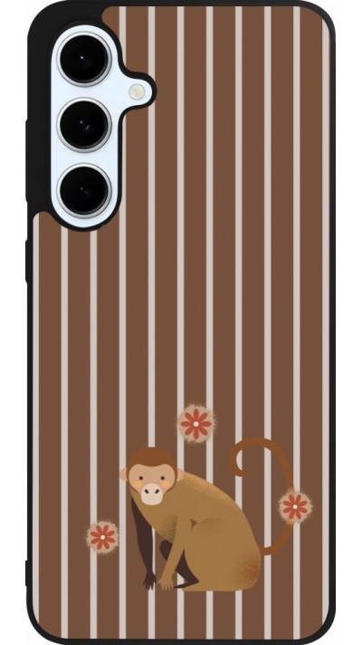 Samsung Galaxy S24 FE Case Hülle - Silikon schwarz Monkey with stripes