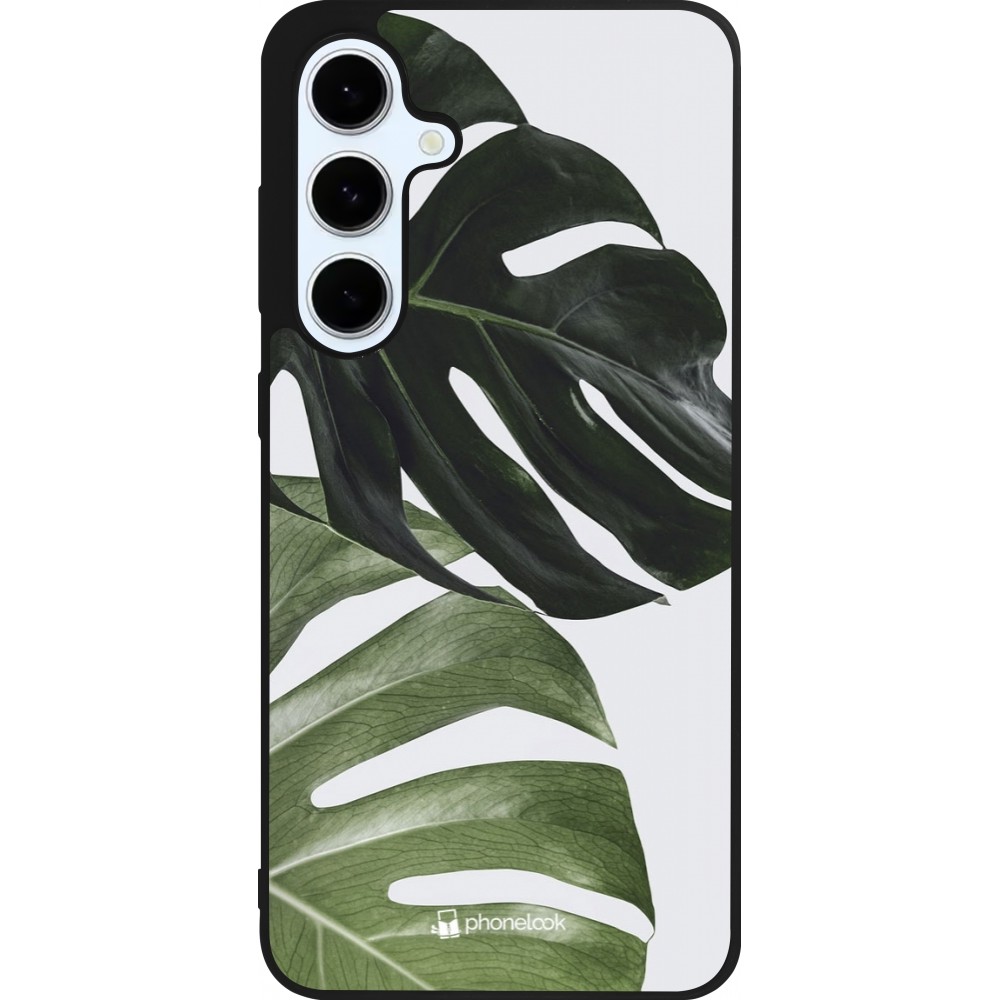 Samsung Galaxy S24 FE Case Hülle - Silikon schwarz Monstera Plant