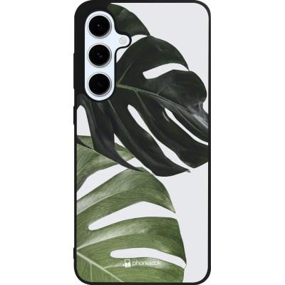 Samsung Galaxy S24 FE Case Hülle - Silikon schwarz Monstera Plant
