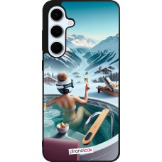 Coque Samsung Galaxy S24 FE - Silicone rigide noir Montagne Glamour Jacuzzi