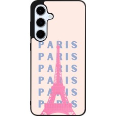 Coque Samsung Galaxy S24 FE - Silicone rigide noir Paris Pink Print