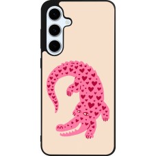 Samsung Galaxy S24 FE Case Hülle - Silikon schwarz Pink crocodile 2026