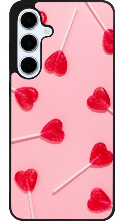 Samsung Galaxy S24 FE Case Hülle - Silikon schwarz Saint Valentines Day 26 Lollipop