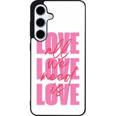 Samsung Galaxy S24 FE Case Hülle - Silikon schwarz Saint Valentines Day 26 Love all we need is