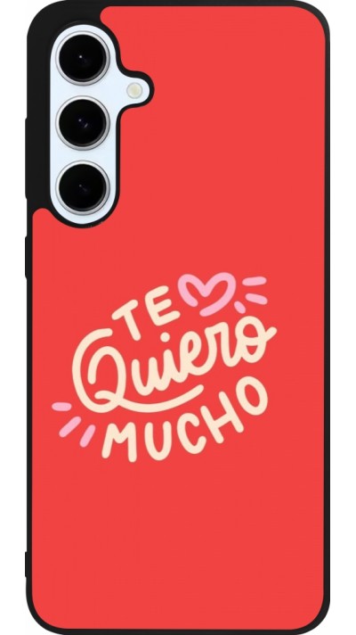 Samsung Galaxy S24 FE Case Hülle - Silikon schwarz Saint Valentines Day 26 Te quiero mucho