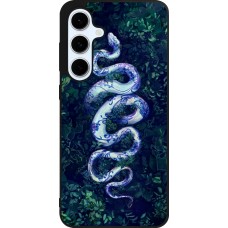 Coque Samsung Galaxy S24 FE - Silicone rigide noir Serpent Blue Anaconda