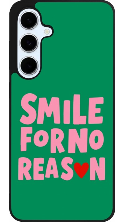 Samsung Galaxy S24 FE Case Hülle - Silikon schwarz Smile for no reason 2026