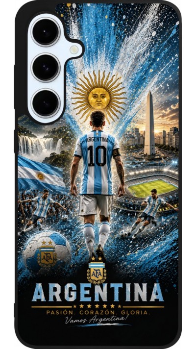 Samsung Galaxy S24 FE Case Hülle - Silikon schwarz Fussball Argentinien splash 2026