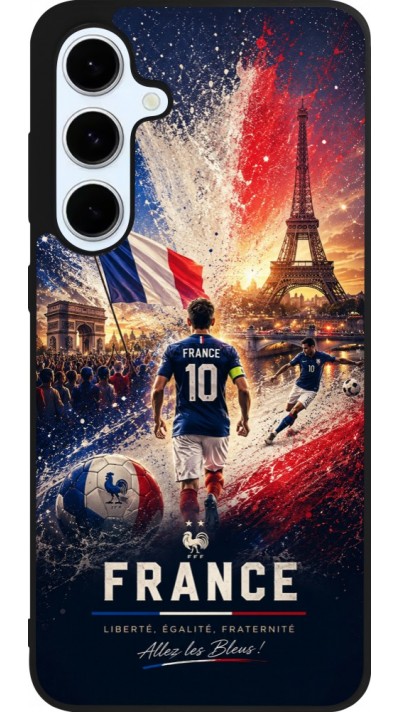 Samsung Galaxy S24 FE Case Hülle - Silikon schwarz Fussball Frankreich splash 2026