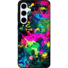 Coque Samsung Galaxy S24 FE - Silicone rigide noir Splash paint