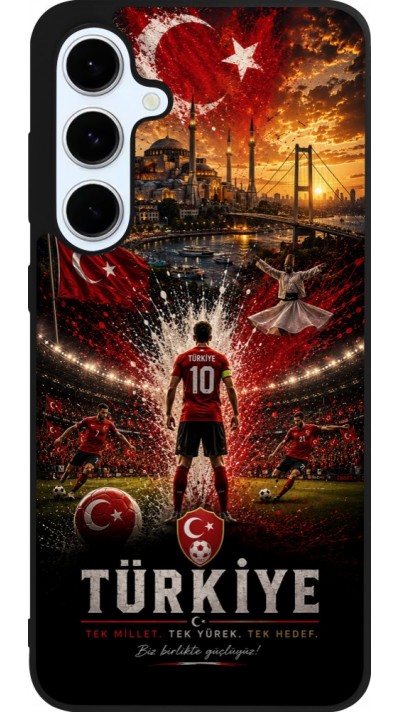 Samsung Galaxy S24 FE Case Hülle - Silikon schwarz Fussball Türkei splash 2026