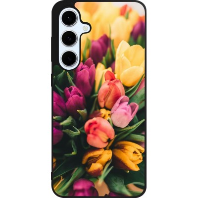 Samsung Galaxy S24 FE Case Hülle - Silikon schwarz Bouquet of tulips 2026