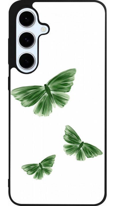 Samsung Galaxy S24 FE Case Hülle - Silikon schwarz Butterflies Spring 2026