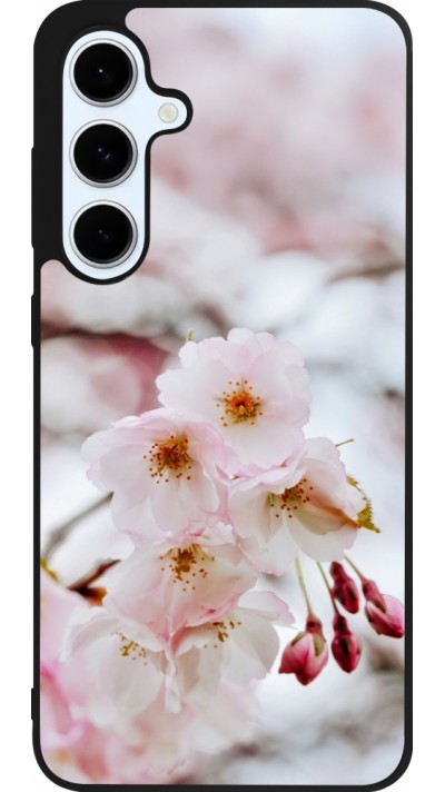 Samsung Galaxy S24 FE Case Hülle - Silikon schwarz Cherry tree Spring 2026