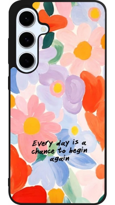 Samsung Galaxy S24 FE Case Hülle - Silikon schwarz Every day is a chance Spring 2026