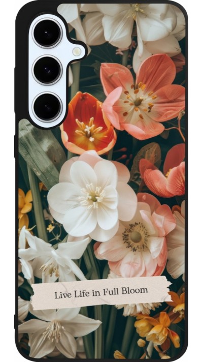 Samsung Galaxy S24 FE Case Hülle - Silikon schwarz Full Bloom Spring 2026