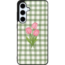 Samsung Galaxy S24 FE Case Hülle - Silikon schwarz Green vichy tulips Spring 2026