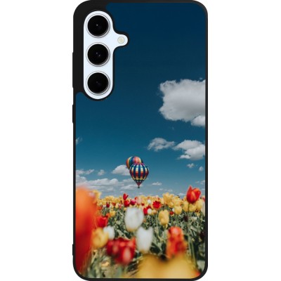 Coque Samsung Galaxy S24 FE - Silicone rigide noir Hot air balloon Spring 2026