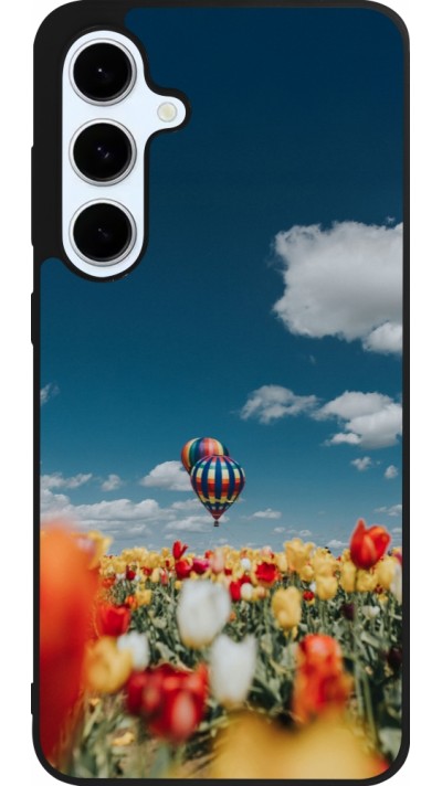 Samsung Galaxy S24 FE Case Hülle - Silikon schwarz Hot air balloon Spring 2026