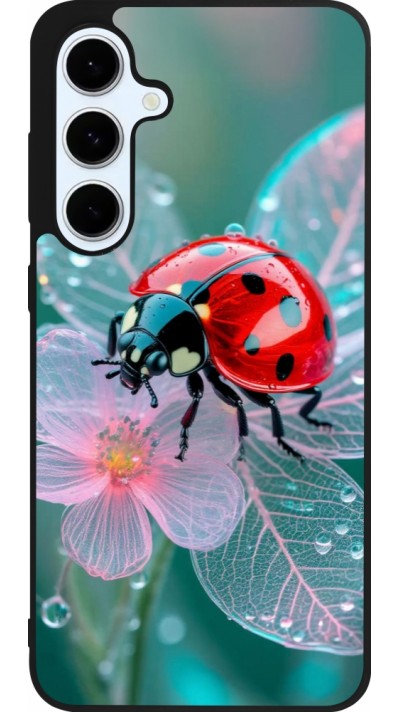 Samsung Galaxy S24 FE Case Hülle - Silikon schwarz Ladybird in bloom Spring 2026
