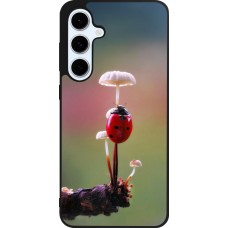 Samsung Galaxy S24 FE Case Hülle - Silikon schwarz Ladybird on a mushroom Spring 2026