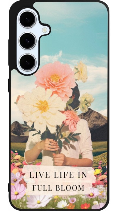 Samsung Galaxy S24 FE Case Hülle - Silikon schwarz Live life in full moon Spring 2026