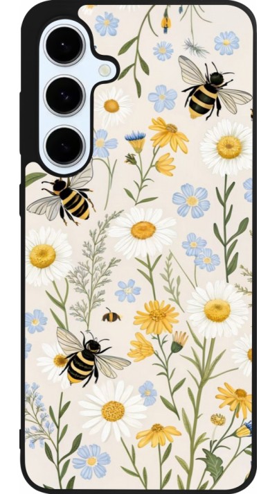 Samsung Galaxy S24 FE Case Hülle - Silikon schwarz Pattern bees Spring 2026