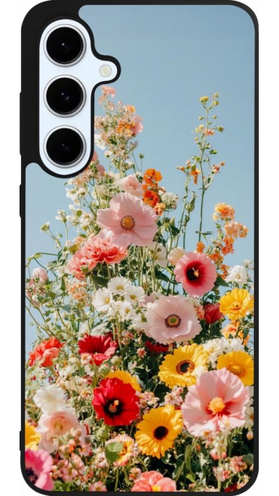 Samsung Galaxy S24 FE Case Hülle - Silikon schwarz Spring flowers Spring 2026