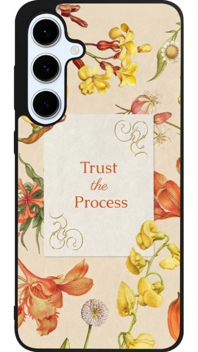 Samsung Galaxy S24 FE Case Hülle - Silikon schwarz Trust the process Spring 2026