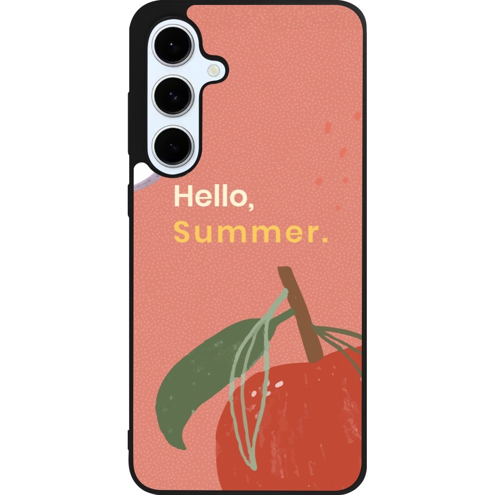 Coque Samsung Galaxy S24 FE - Silicone rigide noir Summer 2025 Hello summer