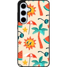 Samsung Galaxy S24 FE Case Hülle - Silikon schwarz Summer 2025 Pattern soleil