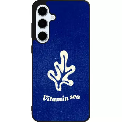 Coque Samsung Galaxy S24 FE - Silicone rigide noir Vitamin sea Summer 2026