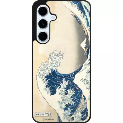 Coque Samsung Galaxy S24 FE - Silicone rigide noir Tableau art - La Grande Vague de Kanagawa - Hokusai