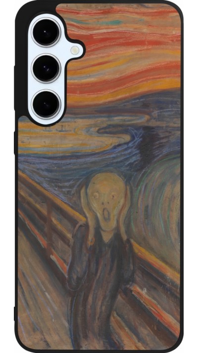 Coque Samsung Galaxy S24 FE - Silicone rigide noir Tableau art - Le Cri - Edvard Munch