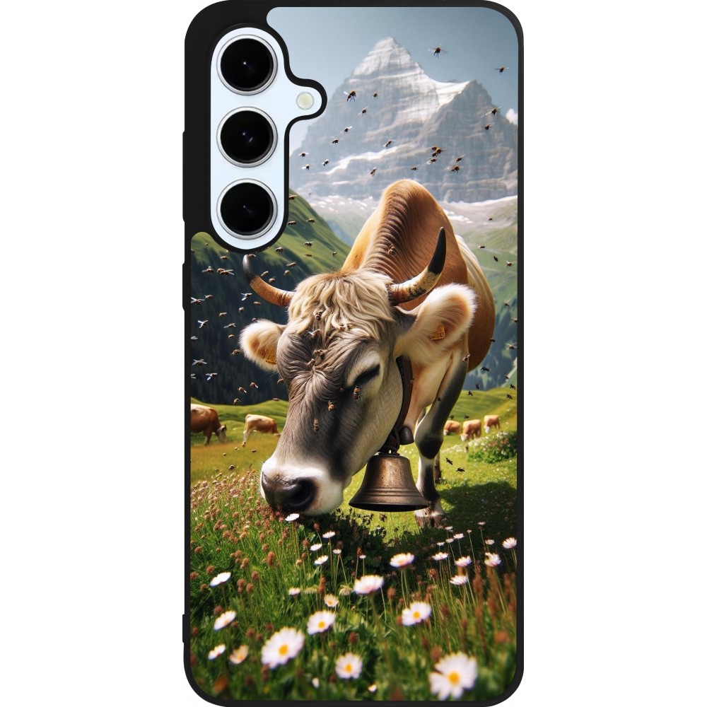Samsung Galaxy S24 FE Case Hülle - Silikon schwarz Kuh Berg Wallis