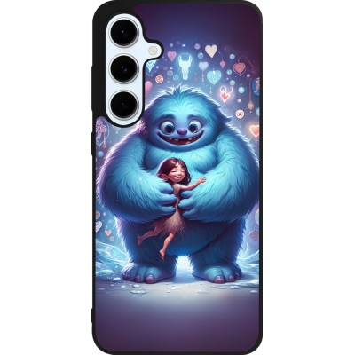 Coque Samsung Galaxy S24 FE - Silicone rigide noir Valentine 2024 Fluffy Love