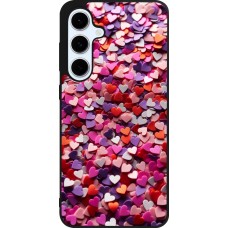 Coque Samsung Galaxy S24 FE - Silicone rigide noir Valentine 2025 Confetti
