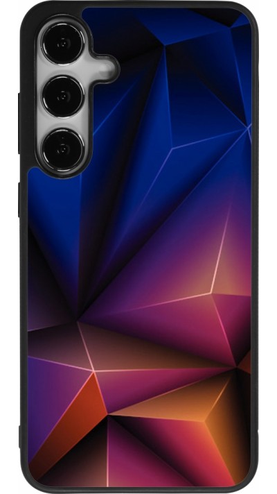 Coque Samsung Galaxy S24+ - Silicone rigide noir Abstract Triangles 
