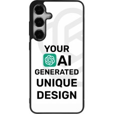 Coque Samsung Galaxy S24+ - Silicone rigide noir AI generated