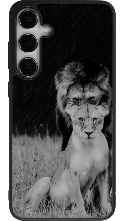 Coque Samsung Galaxy S24+ - Silicone rigide noir Angry lions