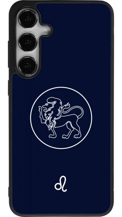 Coque Samsung Galaxy S24+ - Silicone rigide noir Astrologie Lion