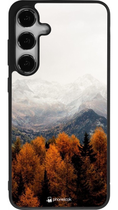 Samsung Galaxy S24+ Case Hülle - Silikon schwarz Autumn 21 Forest Mountain